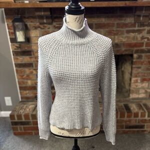 American Eagle Outfitters Oversized Light Gray Turtleneck Sweater